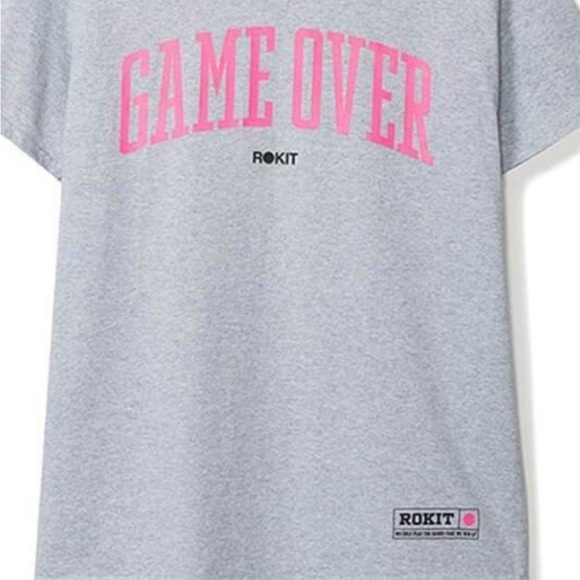 -New With Tags Rokit Mens Graphic Game Over Gray T Shirt Size XL - Picture 2 of 7